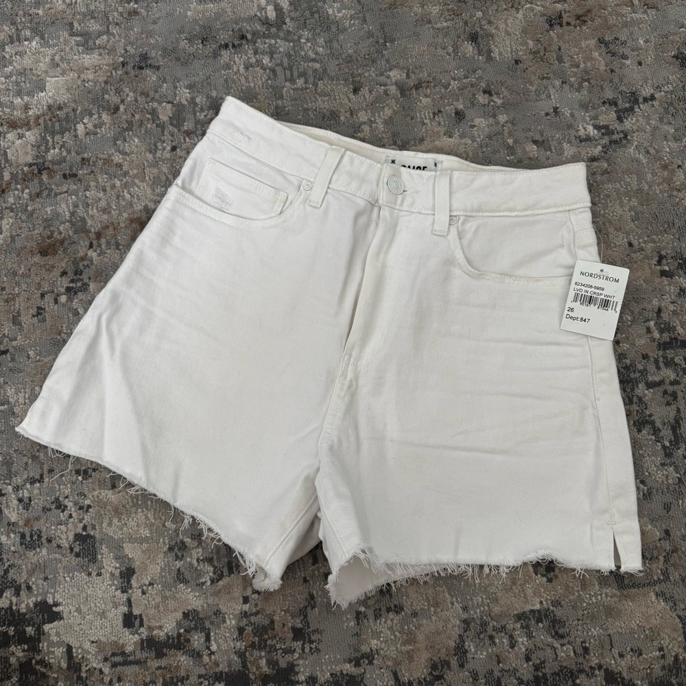 PAIGE White Jean Shorts